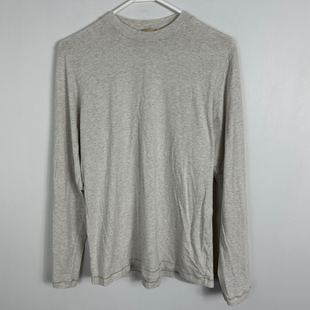 Skims Long Sleeve Modal Cotton Tee Womens Size XS Crew Neck Minimalist Beige Top